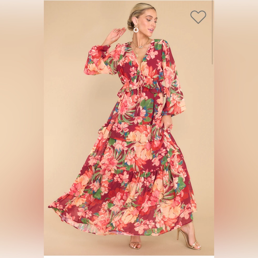 Dance Off Burgundy Multi Maxi Dress